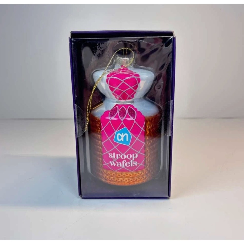 AH Excellent Glashanger stroopwafels ornament 4" Tall, RARE Import, Netherlands
